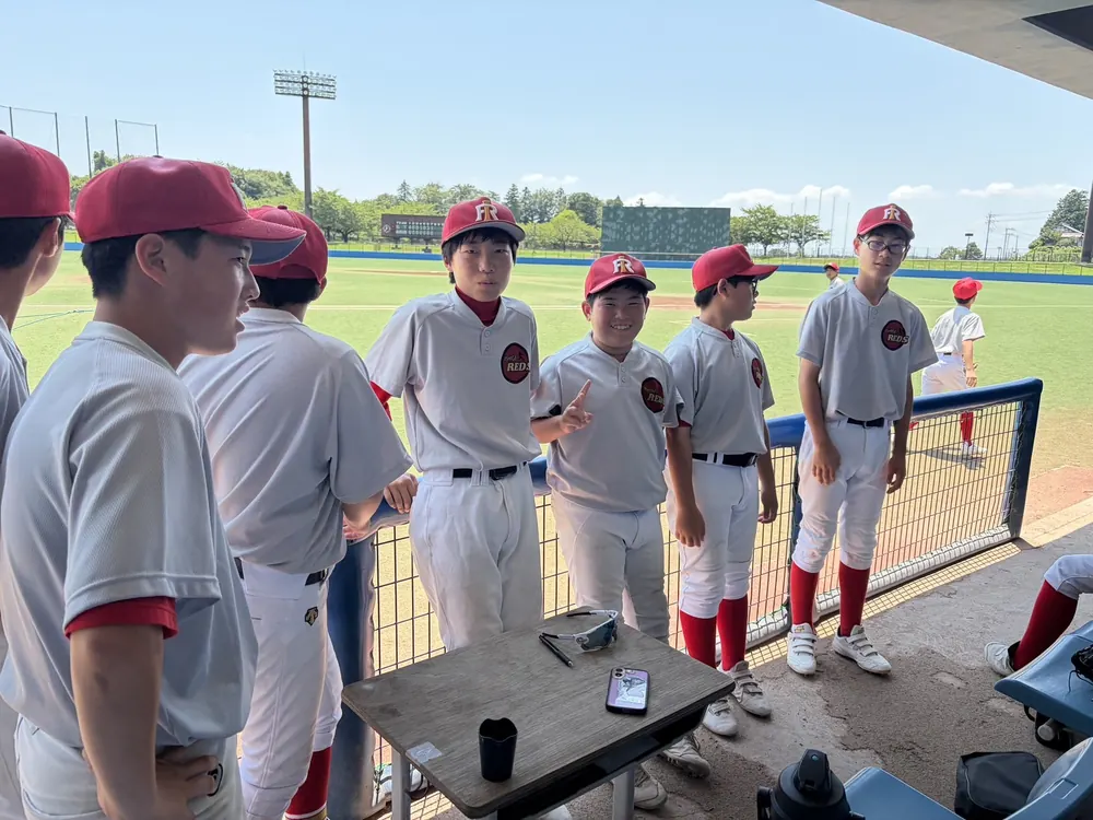 試合の合間の選手たち